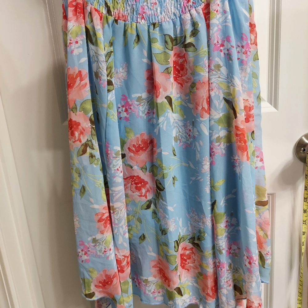 NWT Stella & Julie Floral Dress in Blue and Pink - Picture 10 of 12